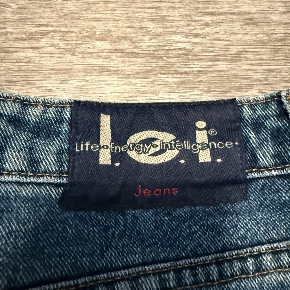 L.E.I Denim A-Line Medium Wash Mini Skirt